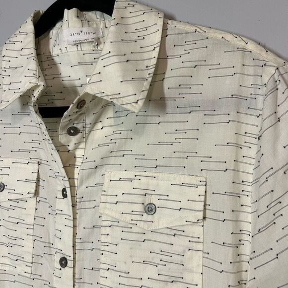 34N 118W Anthropologie Giana Utility Romper cream size M NEW - Picture 6 of 15